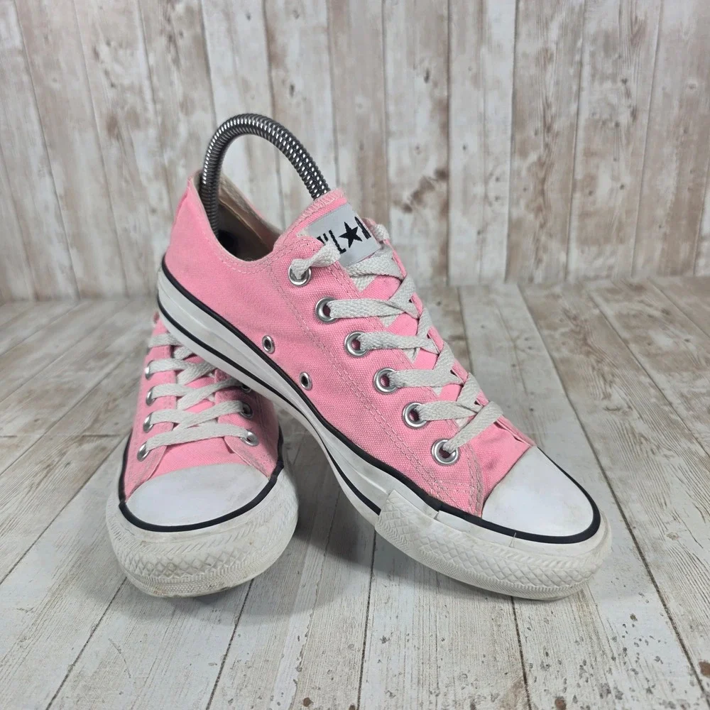 Converse All‎ Star Pink Low Top Canvas Sneakers Shoes Womens Size 7 Mens 5